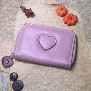 Mini pink heart wallet